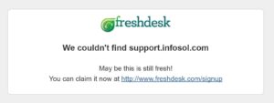 support.infosol.com is now help.infosol.com but it's not redirecting correctly
