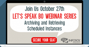 Let's Speak BO Webinar Archiving and Retrieving Scheduled Instances October 27 2020