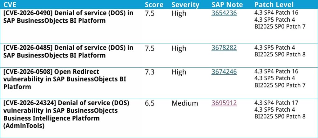 SAP Security Patch Graphic